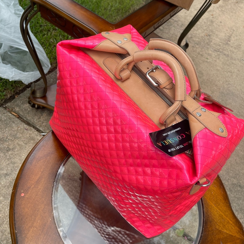 Consuela Vibrant Pink Scream discontinued jetsetter Travel Bag - Picture 4 of 10
